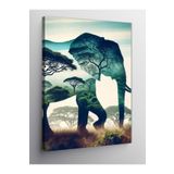Tablo Mega Kanvas Tablo Afrika Manzarasında Fil 70 X 100 Cnvsdkey-124197-70-100