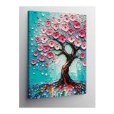 Tablo Mega Kanvas Tablo Ağaç Ve Pembe Çiçekler 100 X 140 Cnvsdkey-116831-100-140
