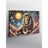 Tablo Mega Kanvas Tablo Astrolojik Aslan Figürü YTCNVS500857, 70 x 100