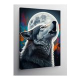 Tablo Mega Kanvas Tablo Ay Işığında Uluyan Kurt 70 X 100 Cnvsdkey-129088-70-100