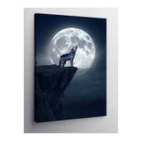 Tablo Mega Kanvas Tablo Ayışığında Kurt 50 X 70 Cnvsdkey-126420-50-70