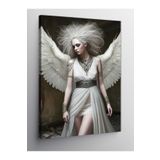 Tablo Mega Kanvas Tablo Beyaz Elbiseli Melek 50 X 70 Cnvsdkey-124178-50-70