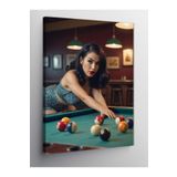 Tablo Mega Kanvas Tablo Bilardo Kadını 100 X 140 Cnvsdkey-125018-100-140