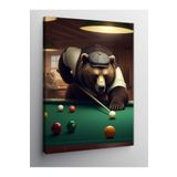 Tablo Mega Kanvas Tablo Bilardo Oynayan Ayı 100 X 140 Cnvsdkey-129486-100-140