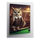 Tablo Mega Kanvas Tablo Bilardo Oynayan Baykuş 100 X 140 Cnvsdkey-124734-100-140