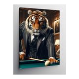 Tablo Mega Kanvas Tablo Bilardo Oynayan Kaplan 50 X 70 Cnvsdkey-129438-50-70