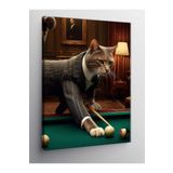 Tablo Mega Kanvas Tablo Bilardo Oynayan Kedi 70 X 100 Cnvsdkey-129328-70-100