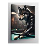 Tablo Mega Kanvas Tablo Bilardo Oynayan Kurt 50 X 70 Cnvsdkey-129482-50-70