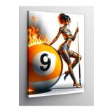 Tablo Mega Kanvas Tablo Bilardo Topu Ve Kız 70 X 100 Cnvsdkey-125513-70-100