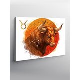 Tablo Mega Kanvas Tablo Boğa Burcu Çizimi YTCNVS503040, 70 x 100