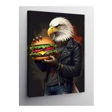 Tablo Mega Kanvas Tablo Burger Yiyen Kartal 100 X 140 Cnvsdkey-125750-100-140