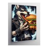 Tablo Mega Kanvas Tablo Burger Yiyen Kurt 70 X 100 Cnvsdkey-126230-70-100