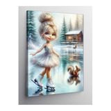 Tablo Mega Kanvas Tablo Buz Pateni Yapan Kız 100 X 140 Cnvsdkey-116524-100-140