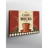 Tablo Mega Kanvas Tablo Café Mocha Retro Poster YTCNVS505370, 70 x 100