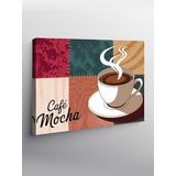 Tablo Mega Kanvas Tablo Café Mocha Yazısı YTCNVS502964, 100 x 140