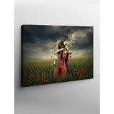 Tablo Mega Kanvas Tablo Çello Ve Gelincik Çiçekleri YTCNVS504198, 50 x 70