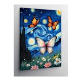 Tablo Mega Kanvas Tablo Çiçek Ve Kelebek Temalı Sanat 70 X 100 Cnvsdkey-128333-70-100