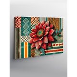 Tablo Mega Kanvas Tablo Çiçek Ve Mozaik Deseni YTCNVS502924, 50 x 70