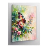 Tablo Mega Kanvas Tablo Çiçekli Kelebek 70 X 100 Cnvsdkey-127508-70-100