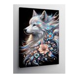 Tablo Mega Kanvas Tablo Çiçekli Kurt 100 X 140 Cnvsdkey-123421-100-140