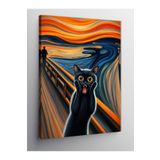 Tablo Mega Kanvas Tablo Çığlık Atan Kedi Van Gogh 100 X 140 Cnvsdkey-125443-100-140