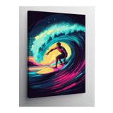 Tablo Mega Kanvas Tablo Dev Dalga Üzerinde Sörfçü 70 X 100 Cnvsdkey-128276-70-100