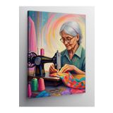 Tablo Mega Kanvas Tablo Dikiş Makinesi Kadın 100 X 140 Cnvsdkey-129295-100-140