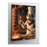 Tablo Mega Kanvas Tablo Döner Şefi Kurt 70 X 100 Cnvsdkey-126042-70-100