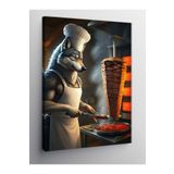 Tablo Mega Kanvas Tablo Döner Ustası Kurt 100 X 140 Cnvsdkey-126387-100-140