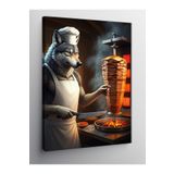 Tablo Mega Kanvas Tablo Döner Ustası Kurt 70 X 100 Cnvsdkey-125823-70-100