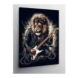 Tablo Mega Kanvas Tablo Elektro Gitar Çalan Kurt 70 X 100 Cnvsdkey-128414-70-100