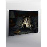 Tablo Mega Kanvas Tablo Gece Lambası Ve Baykuş YTCNVS503754, 70 x 100