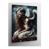 Tablo Mega Kanvas Tablo Gözleri Bağlı Melek 100 X 140 Cnvsdkey-124239-100-140