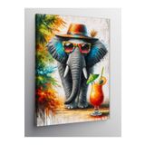 Tablo Mega Kanvas Tablo Gözlüklü Fil 70 X 100 Cnvsdkey-127965-70-100