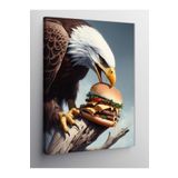Tablo Mega Kanvas Tablo Hamburger Yiyen Kartal 70 X 100 Cnvsdkey-123792-70-100