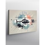 Tablo Mega Kanvas Tablo Havada Asılı Helikopter YTCNVS503631, 50 x 70