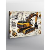 Tablo Mega Kanvas Tablo İş Makinesi Gücü YTCNVS504850, 70 x 100