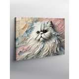 Tablo Mega Kanvas Tablo Kabartmalı Zarif Kedi YTCNVS502575, 50 x 70