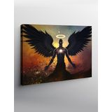 Tablo Mega Kanvas Tablo Kanatlı Karanlık Melek YTCNVS504991, 70 x 100