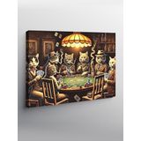 Tablo Mega Kanvas Tablo Kedili Poker Masası YTCNVS501610, 70 x 100