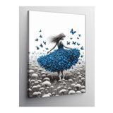 Tablo Mega Kanvas Tablo Kelebek Elbiseli Kız 100 X 140 Cnvsdkey-116250-100-140