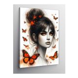 Tablo Mega Kanvas Tablo Kelebek Kadın 50 X 70 Cnvsdkey-122863-50-70