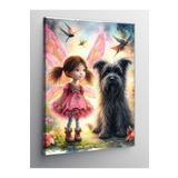 Tablo Mega Kanvas Tablo Kelebek Kanatlı Kız Ve Köpeği 50 X 70 Cnvsdkey-117387-50-70