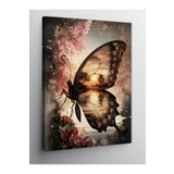 Tablo Mega Kanvas Tablo Kelebek Ve Çiçek 100 X 140 Cnvsdkey-124404-100-140