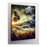 Tablo Mega Kanvas Tablo Kelebek Ve Soyut Dünya 100 X 140 Cnvsdkey-117444-100-140