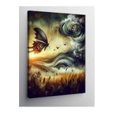 Tablo Mega Kanvas Tablo Kelebek Ve Soyut Dünya 50 X 70 Cnvsdkey-117444-50-70