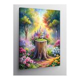 Tablo Mega Kanvas Tablo Kesilmiş Ağaç Ve Çiçekler 70 X 100 Cnvsdkey-117235-70-100