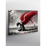 Tablo Mega Kanvas Tablo Kırmızı Kanatlı Melek YTCNVS502153, 70 x 100
