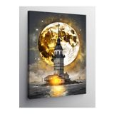 Tablo Mega Kanvas Tablo Kız Kulesi Ve Altın Sarısı Dolunay 50 X 70 Cnvsdkey-116493-50-70