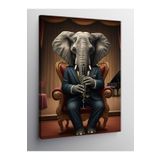 Tablo Mega Kanvas Tablo Klarnet Çalan Fil 70 X 100 Cnvsdkey-128865-70-100